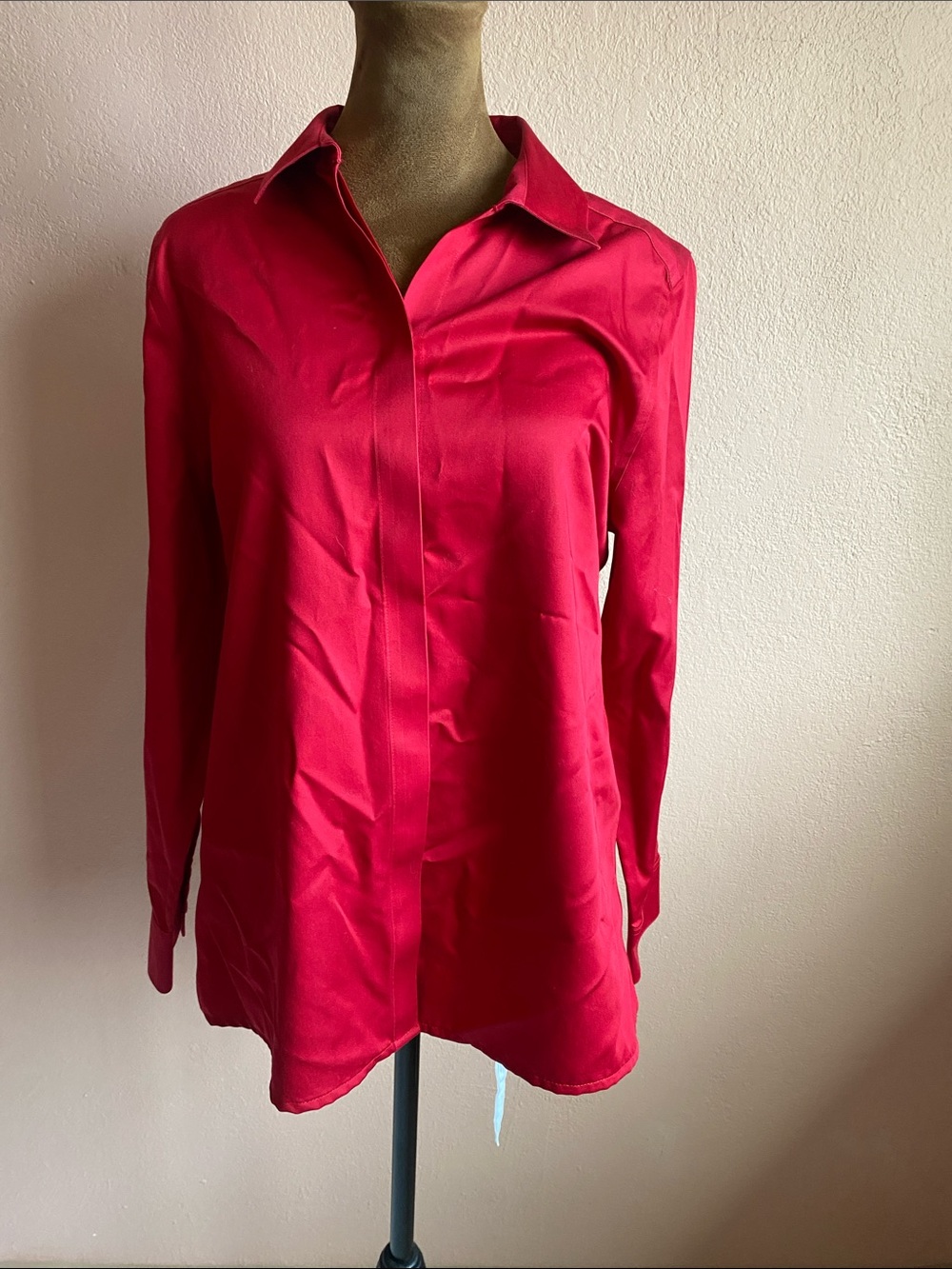 CHICO’S Sleek Red Button-Down Shirt